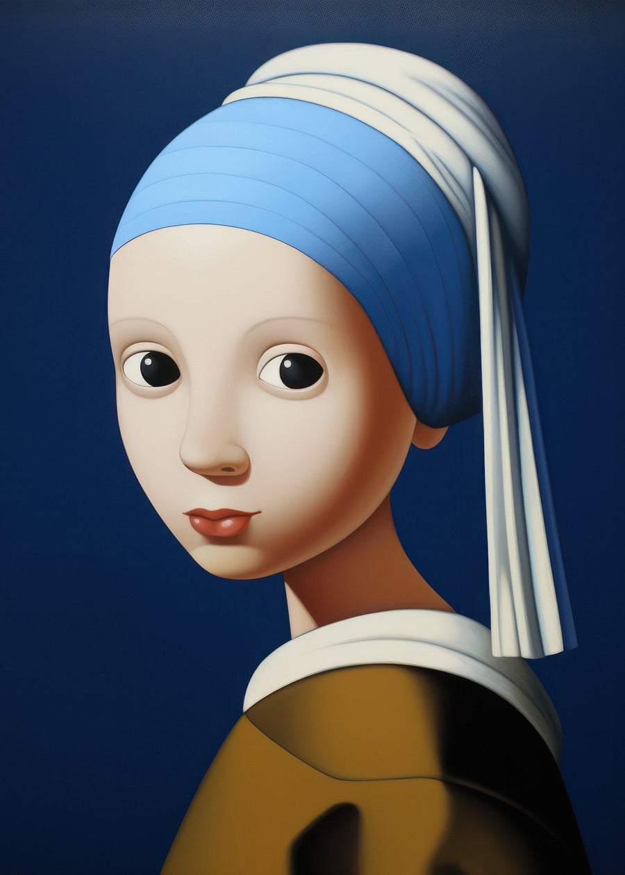 Digitale Reproduktion: Das Mädchen mit dem Perlenohrgehänge - Printree.ch Illustration, Poster