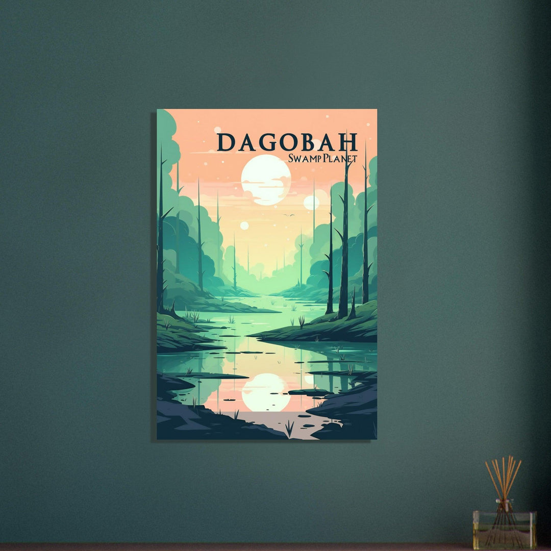 Faszinierenden Welten Dagobah: Erforschen Sie den mystischen Sumpfplaneten voller Jedi-Weisheit - Printree.ch minimalistisch, nerd, star wars