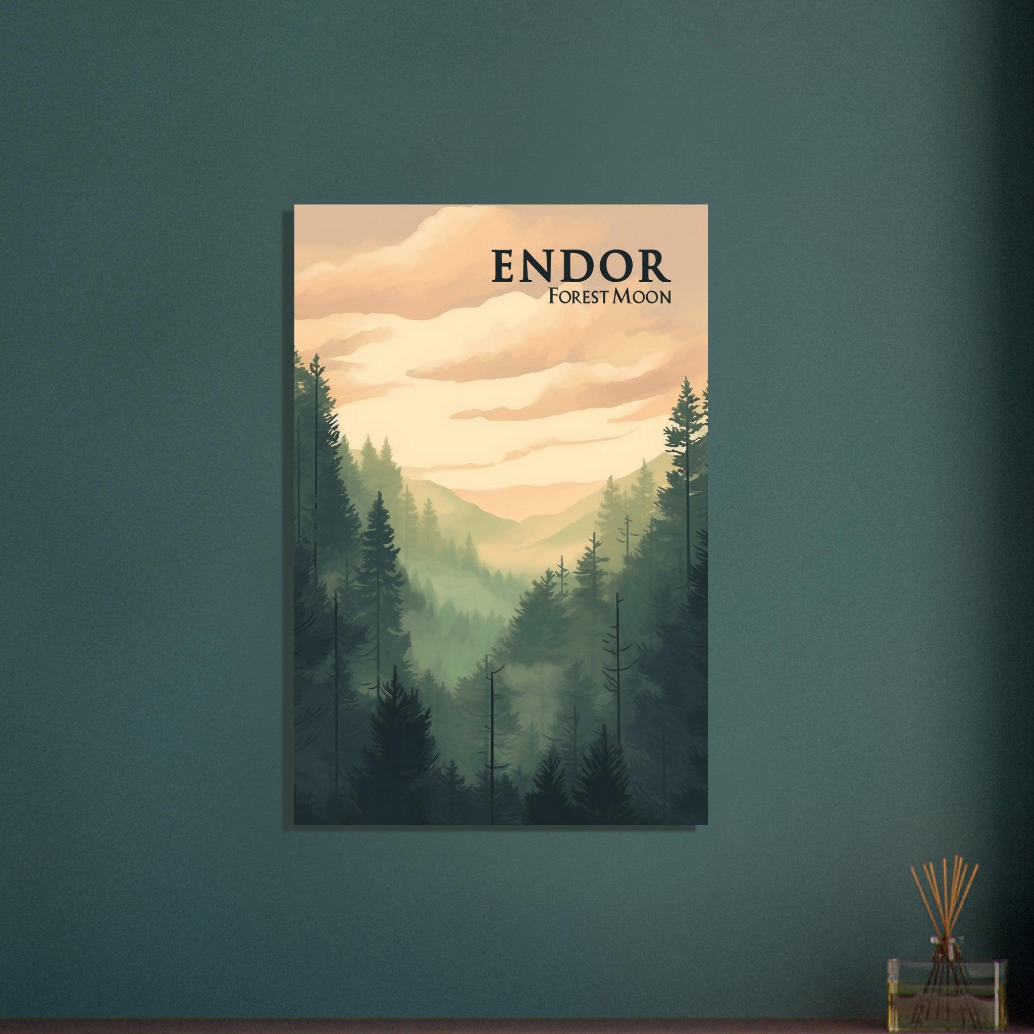 Endor: Begeben Sie sich in den üppigen Waldmond voller Leben, Hochwertiger Kunstdruck,  13x18 cm / 5x7″-A4 21x29.7 cm / 8x12″-30x45 cm / 12x18″-45x60 cm / 18x24″-50x70 cm / 20x28″-60x90 cm / 24x36″-70x100 cm / 28x40″,  Printree.ch