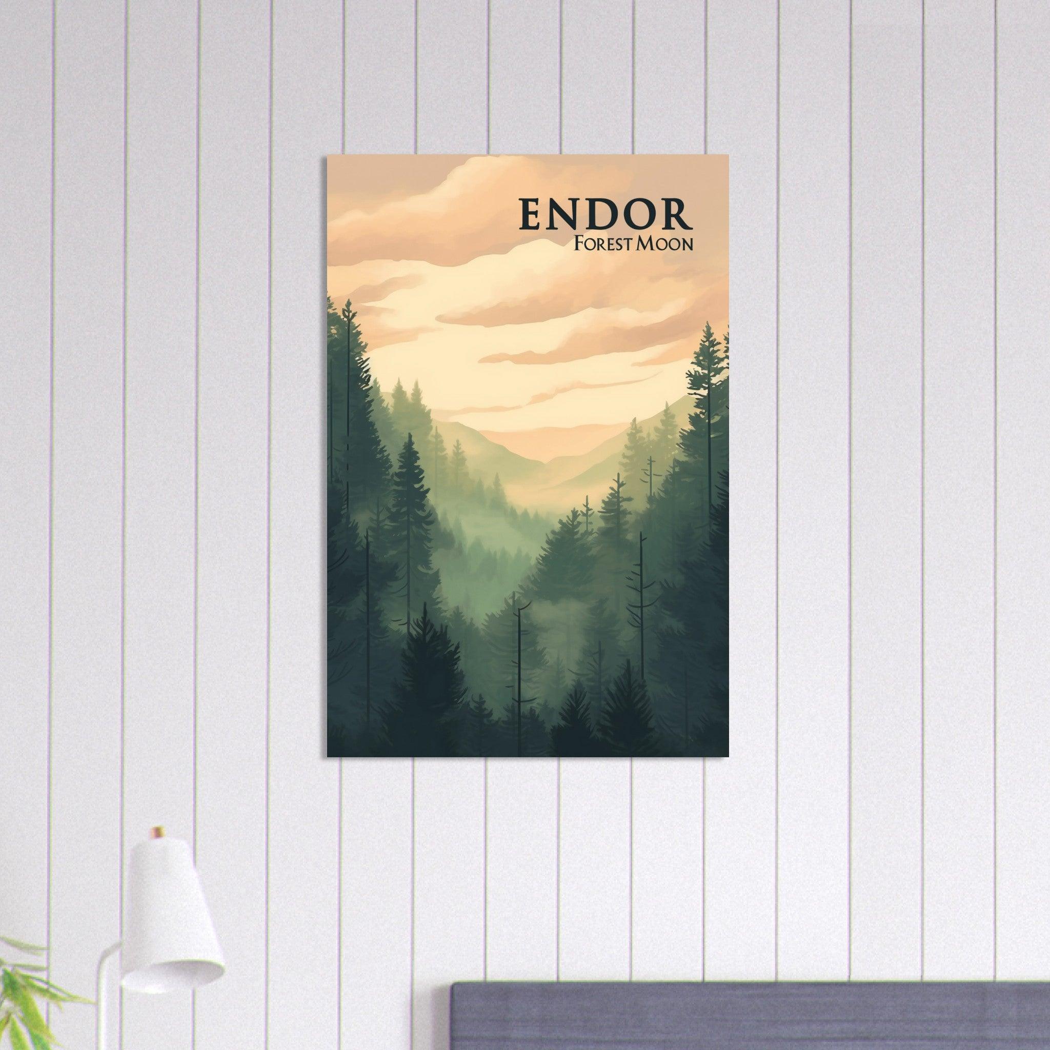 Endor: Begeben Sie sich in den üppigen Waldmond voller Leben, Hochwertiger Kunstdruck,  13x18 cm / 5x7″-A4 21x29.7 cm / 8x12″-30x45 cm / 12x18″-45x60 cm / 18x24″-50x70 cm / 20x28″-60x90 cm / 24x36″-70x100 cm / 28x40″,  Printree.ch