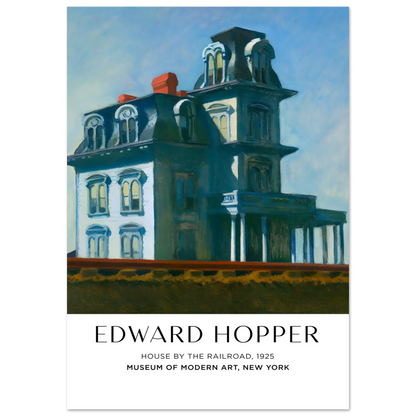 House by the Railroad, 1925 – Edward Hopper, Hochwertiger Kunstdruck,  21x29.7 cm / 8x12"-A3 (29.7 x 42  cm)-45x60 cm / 18x24″-50x70 cm / 20x28″-60x80 cm / 24x32″-70x100 cm / 28x40″,  Printree.ch