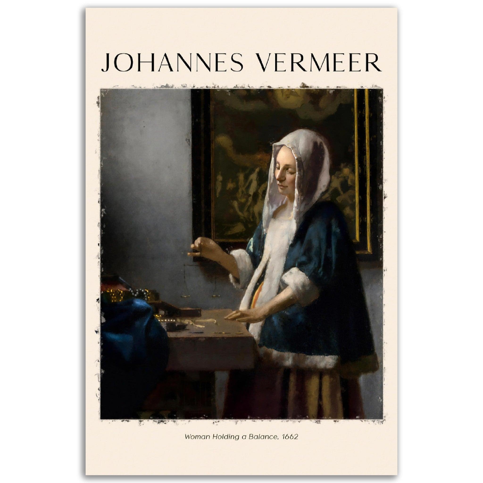 Frau mit Waage Gemälde von Jan Vermeer