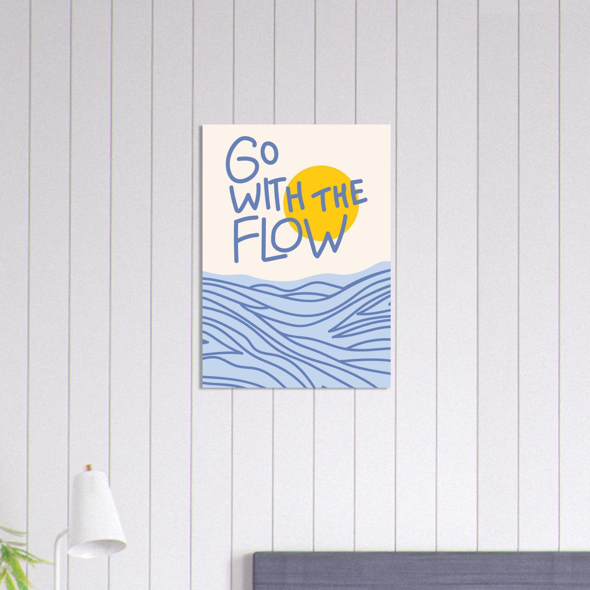 Go with the Flow - Fröhliche positive Poster - Printree.ch fröhlich, zeitgenössische kunst