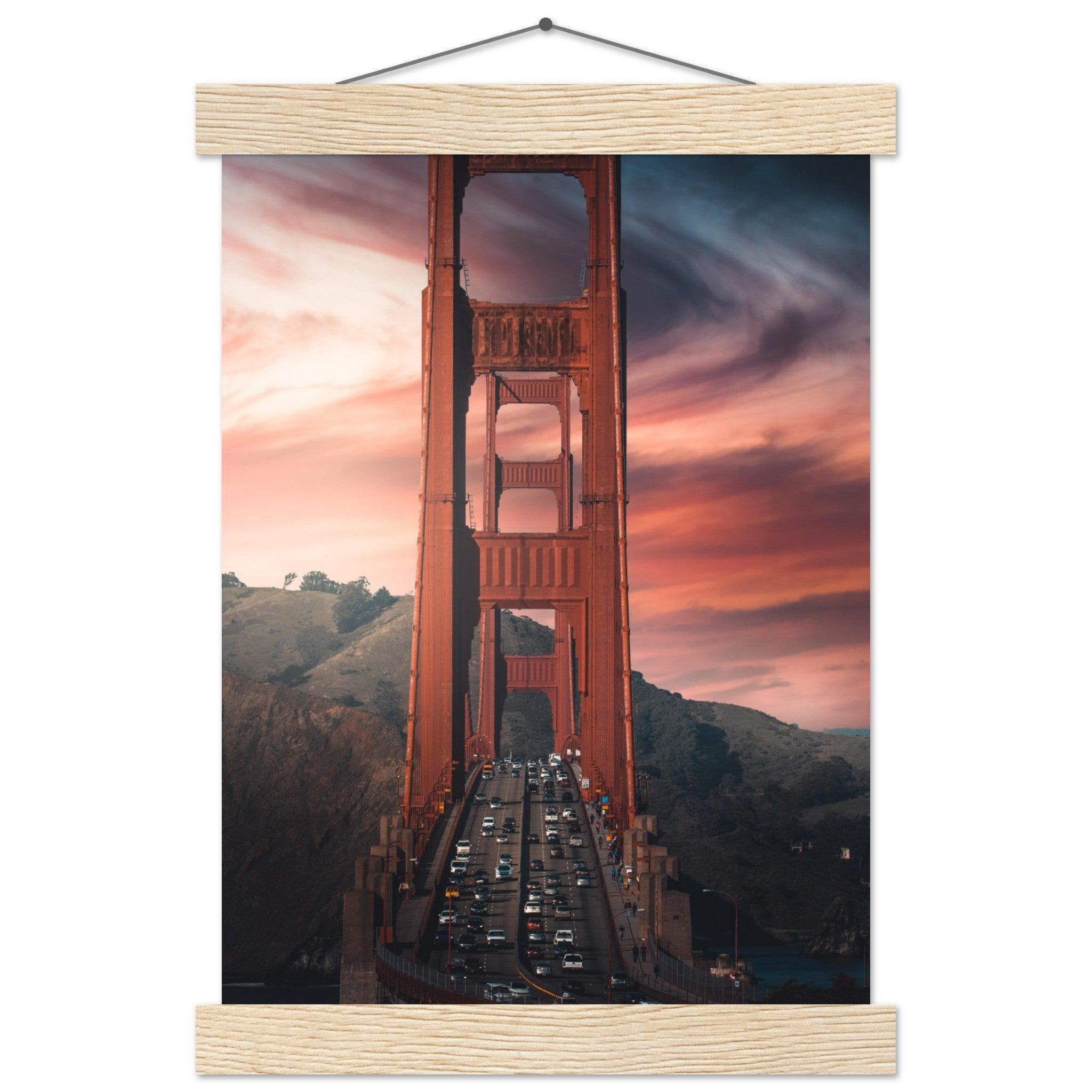 Golden Gate Bridge Poster - Printree.ch Aussichtspunkt, Brücke, Foto, Fotografie, Fotospot, Golden Gate Bridge, Kalifornien, Küste, Landschaft, Panorama, Reisen, San Francisco, Sehenswürdigkeit, Tourismus, unsplash