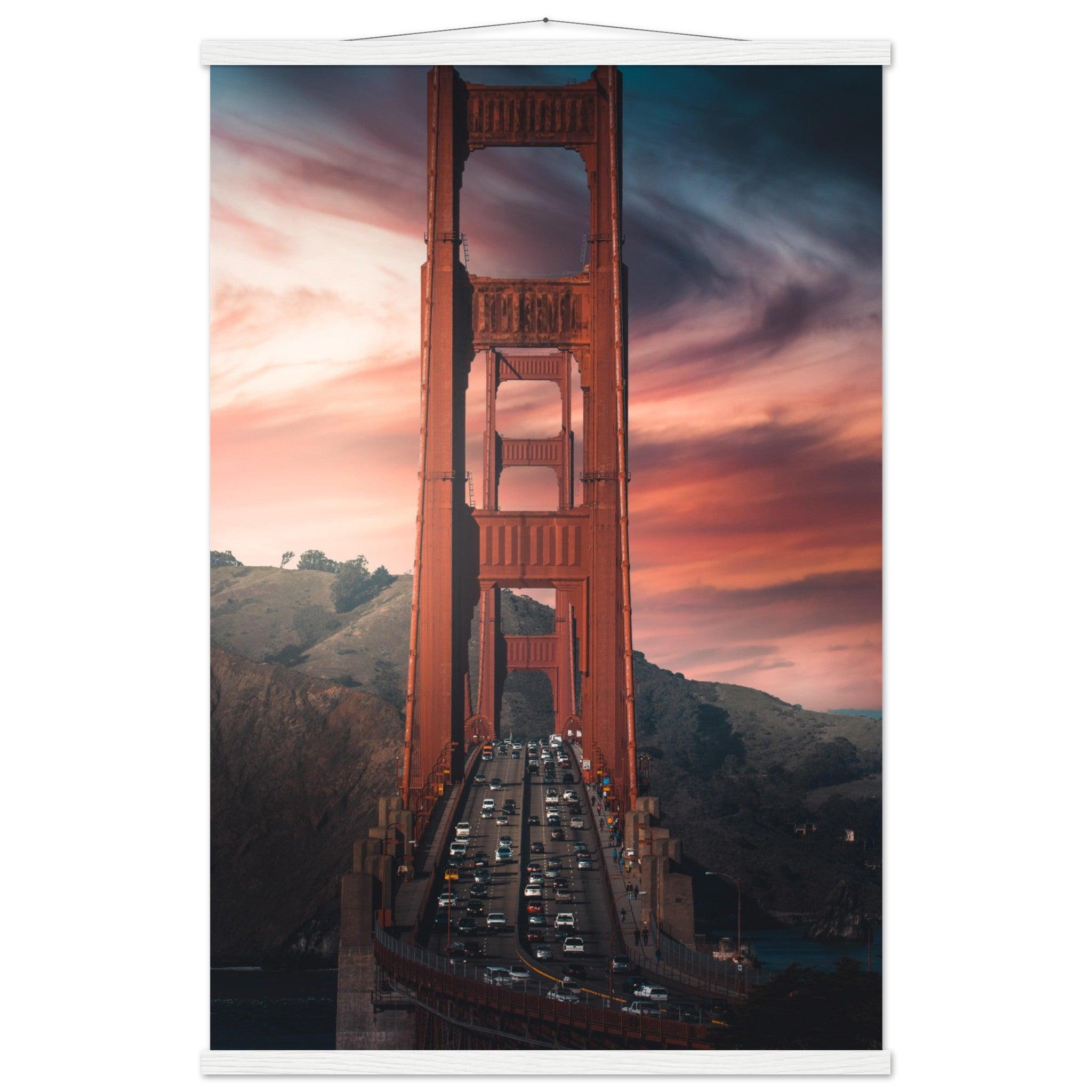 Golden Gate Bridge Poster - Printree.ch Aussichtspunkt, Brücke, Foto, Fotografie, Fotospot, Golden Gate Bridge, Kalifornien, Küste, Landschaft, Panorama, Reisen, San Francisco, Sehenswürdigkeit, Tourismus, unsplash