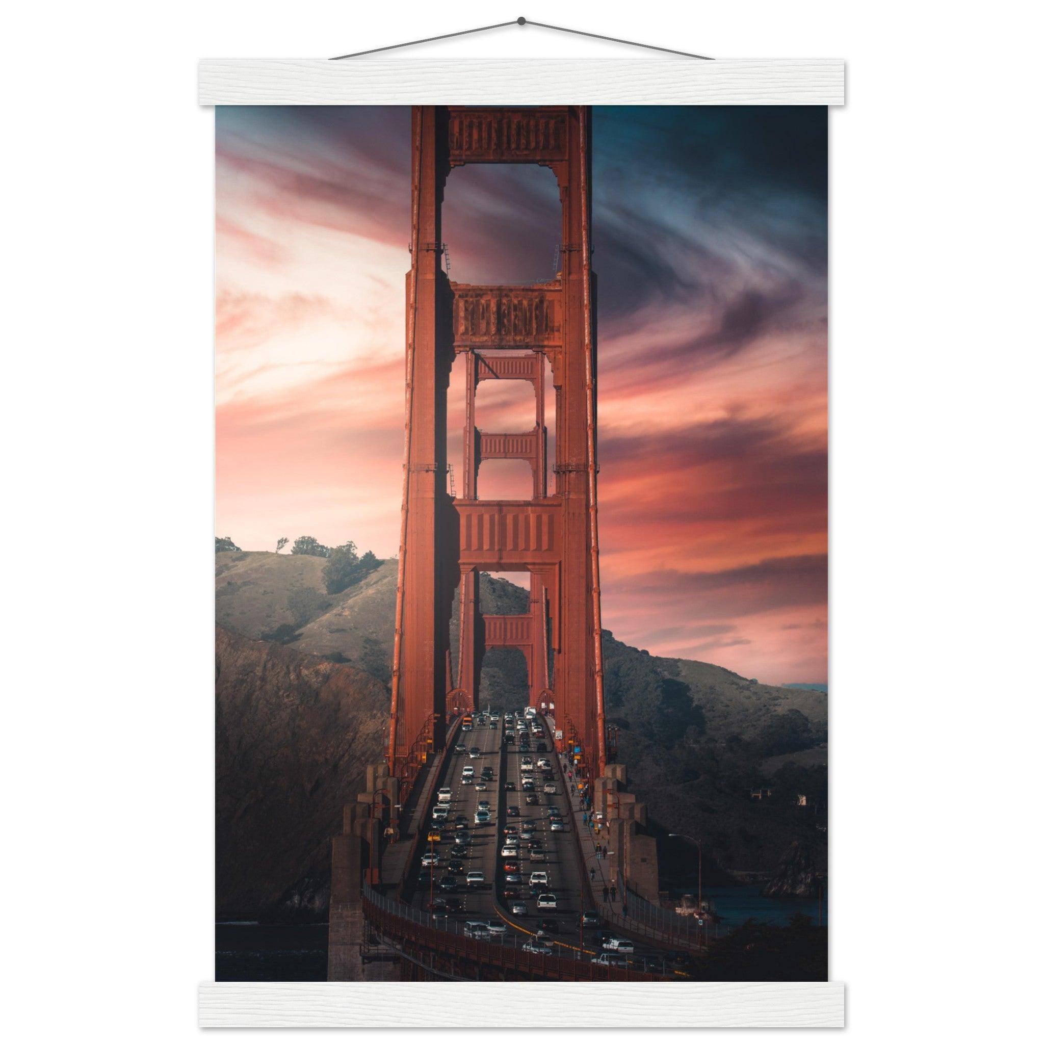 Golden Gate Bridge Poster - Printree.ch Aussichtspunkt, Brücke, Foto, Fotografie, Fotospot, Golden Gate Bridge, Kalifornien, Küste, Landschaft, Panorama, Reisen, San Francisco, Sehenswürdigkeit, Tourismus, unsplash