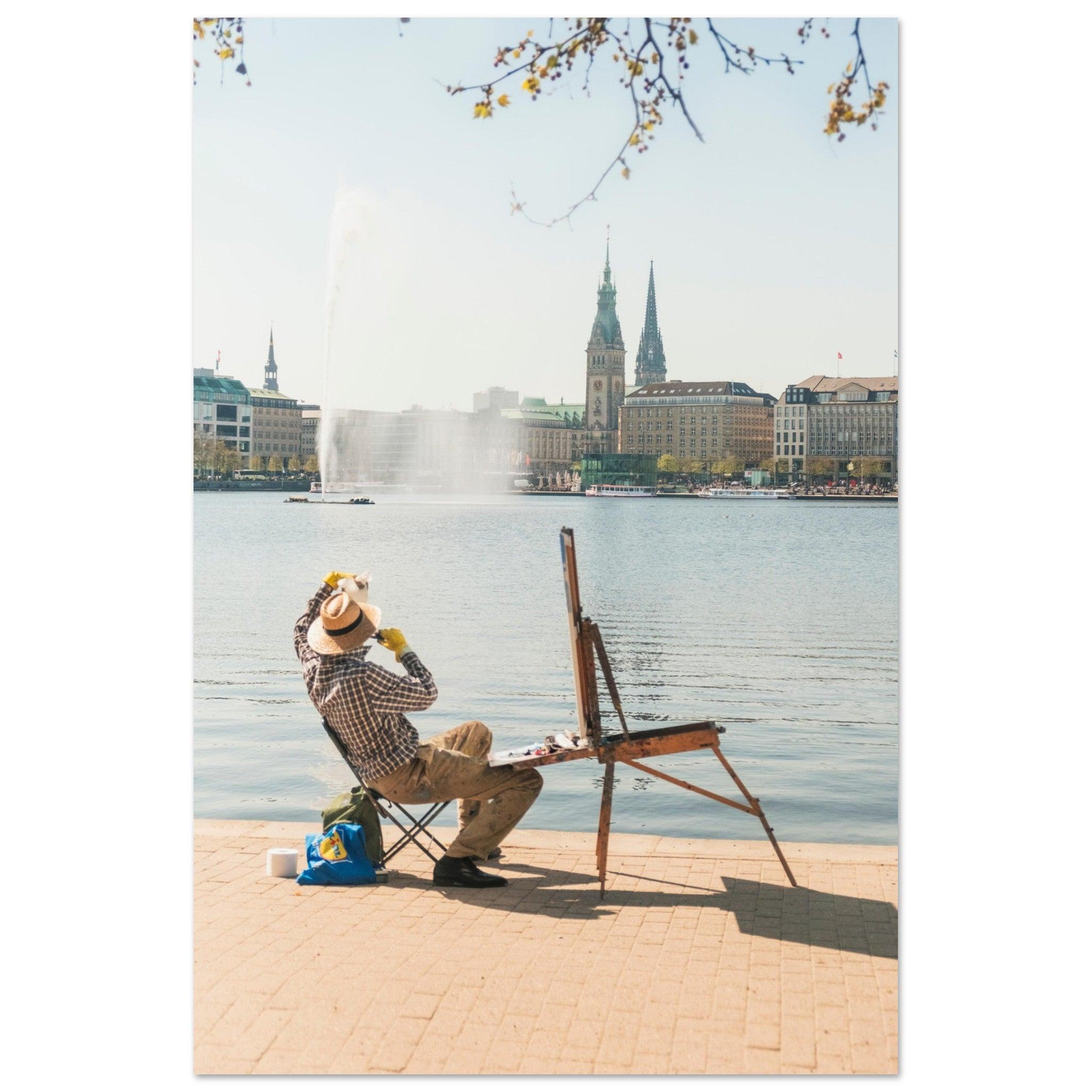 "Hamburger Alster Poster" - Printree.ch Alster, Deutschland, Foto, Fotografie, Freiluftmalerei, Hamburg, kreative Kunst, Kunst, Künstler, Landschaftsmalerei, Maler, Malerei, Natur, Reisen, Stadtbild, unsplash