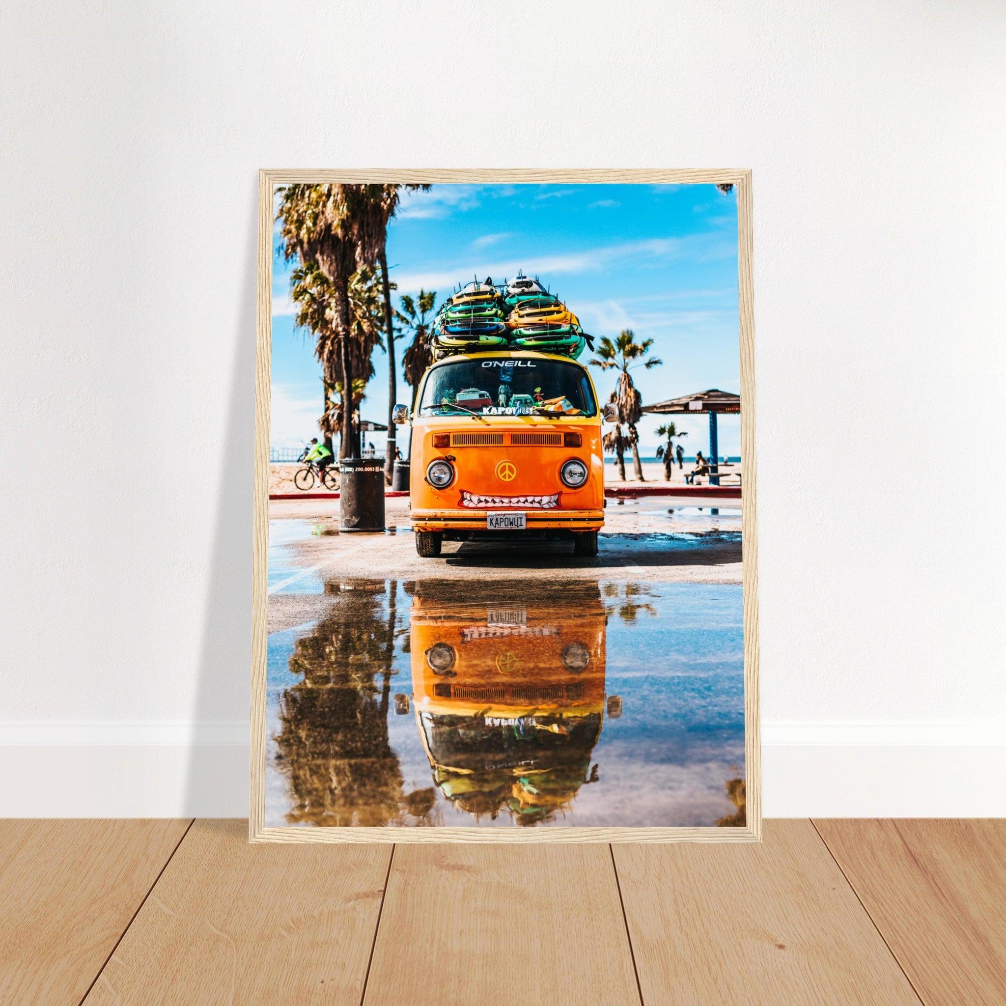 Hawaii VW-Bus Poster - Printree.ch Abenteuer, Campervan, Foto, Fotografie, Hawaii, Inseln, Küste, Reisen, Retro, Roadtrip, Strand, Surfen, unsplash, VW-Bus