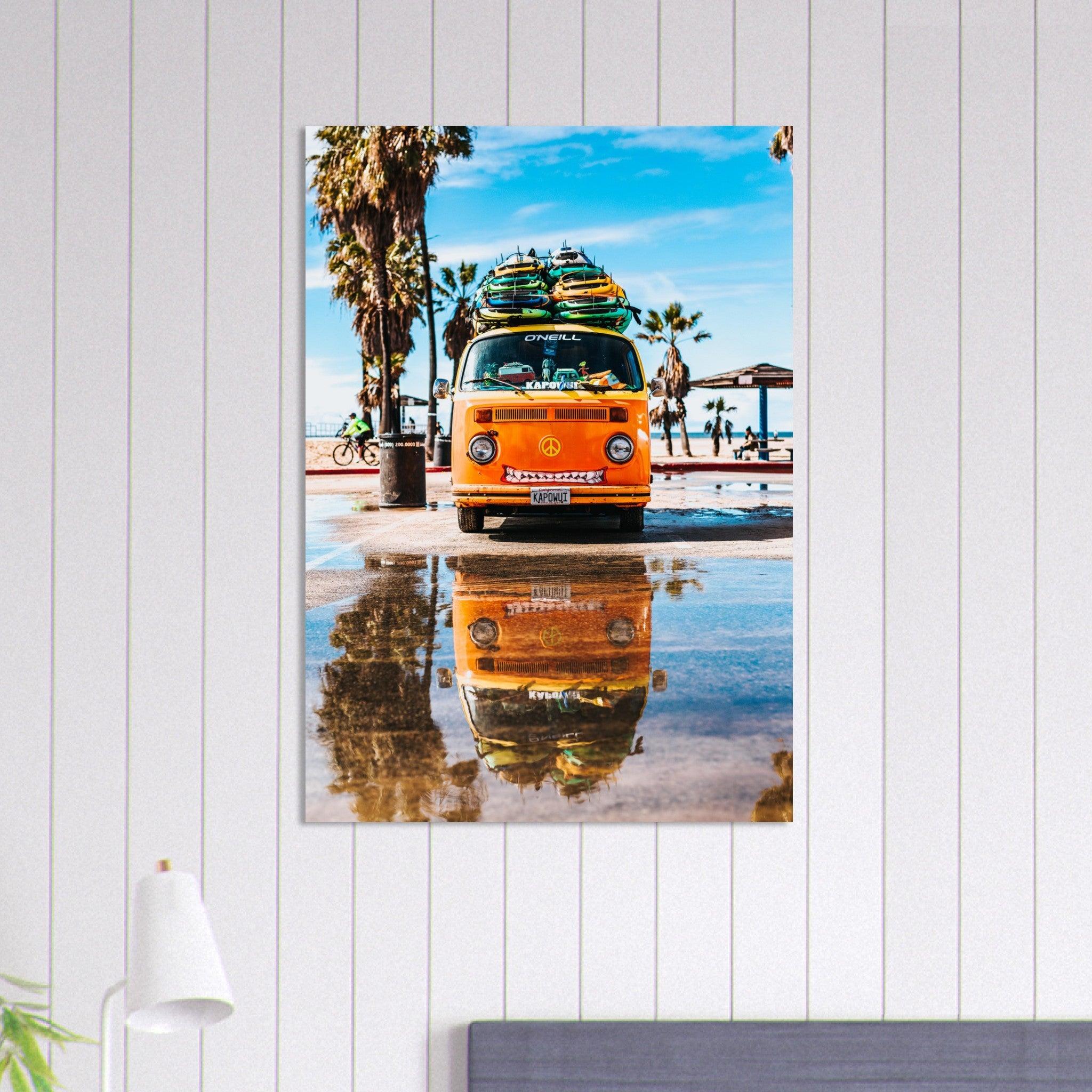 Hawaii VW-Bus Poster - Printree.ch Abenteuer, Campervan, Foto, Fotografie, Hawaii, Inseln, Küste, Reisen, Retro, Roadtrip, Strand, Surfen, unsplash, VW-Bus