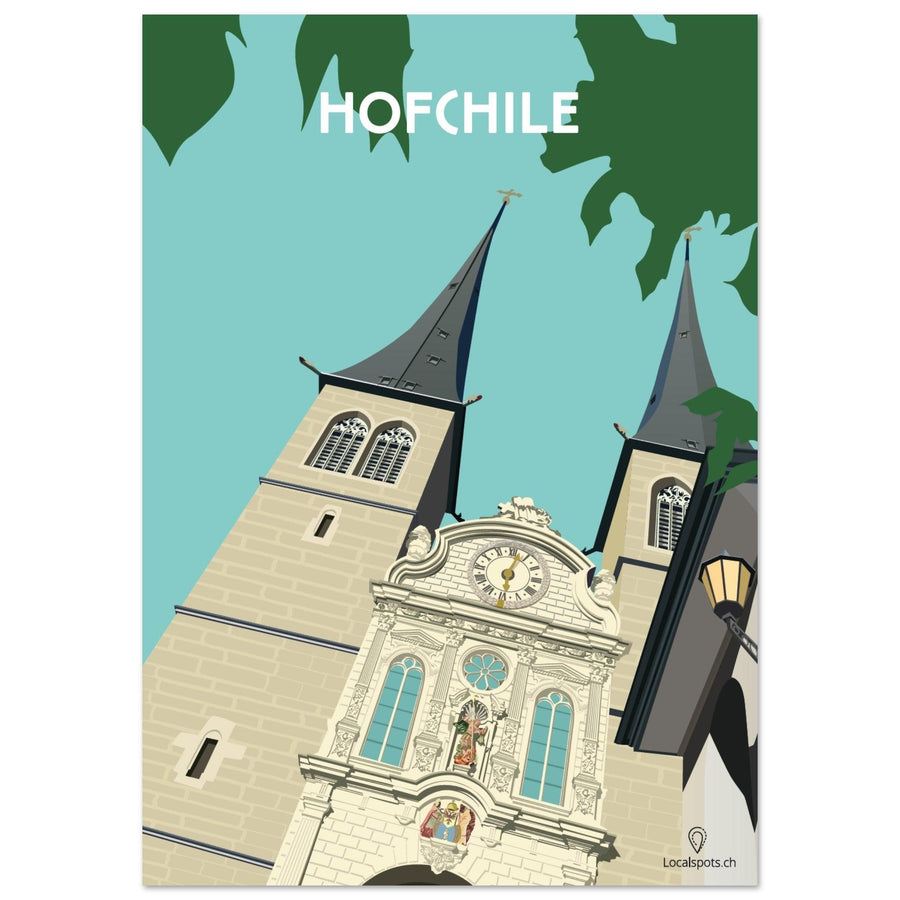 Hofchile - Luzern - Printree.ch Fotografie, Historische Gebäude, Kirchenarchitektur, Kunst, Localspot, Luzern, Minimalismus, Poster, Schweizer Wahrzeichen, Stadtbild