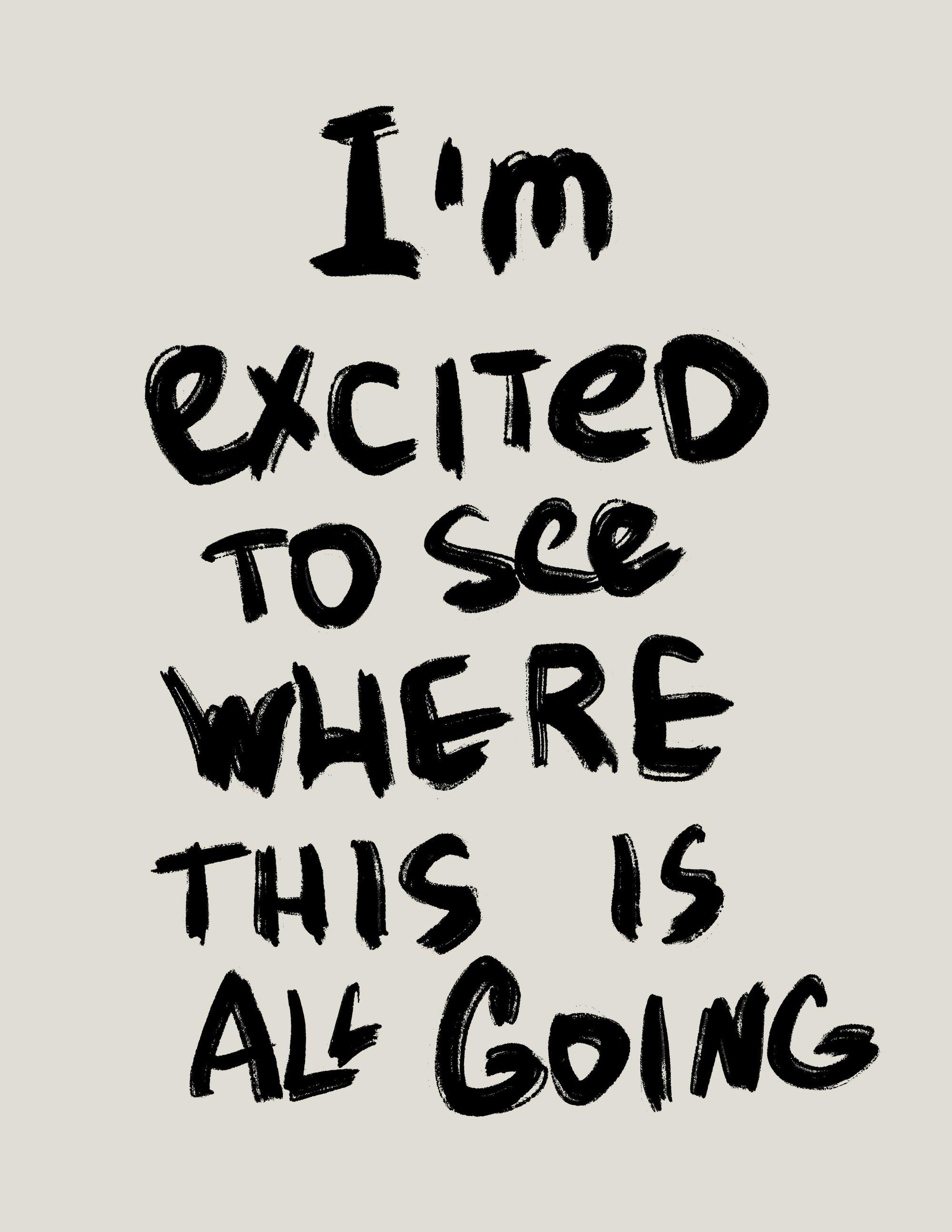 I`m exciting - Printree.ch minimalistischen Lebensstil, Poster, spruch, Typografie, Wort