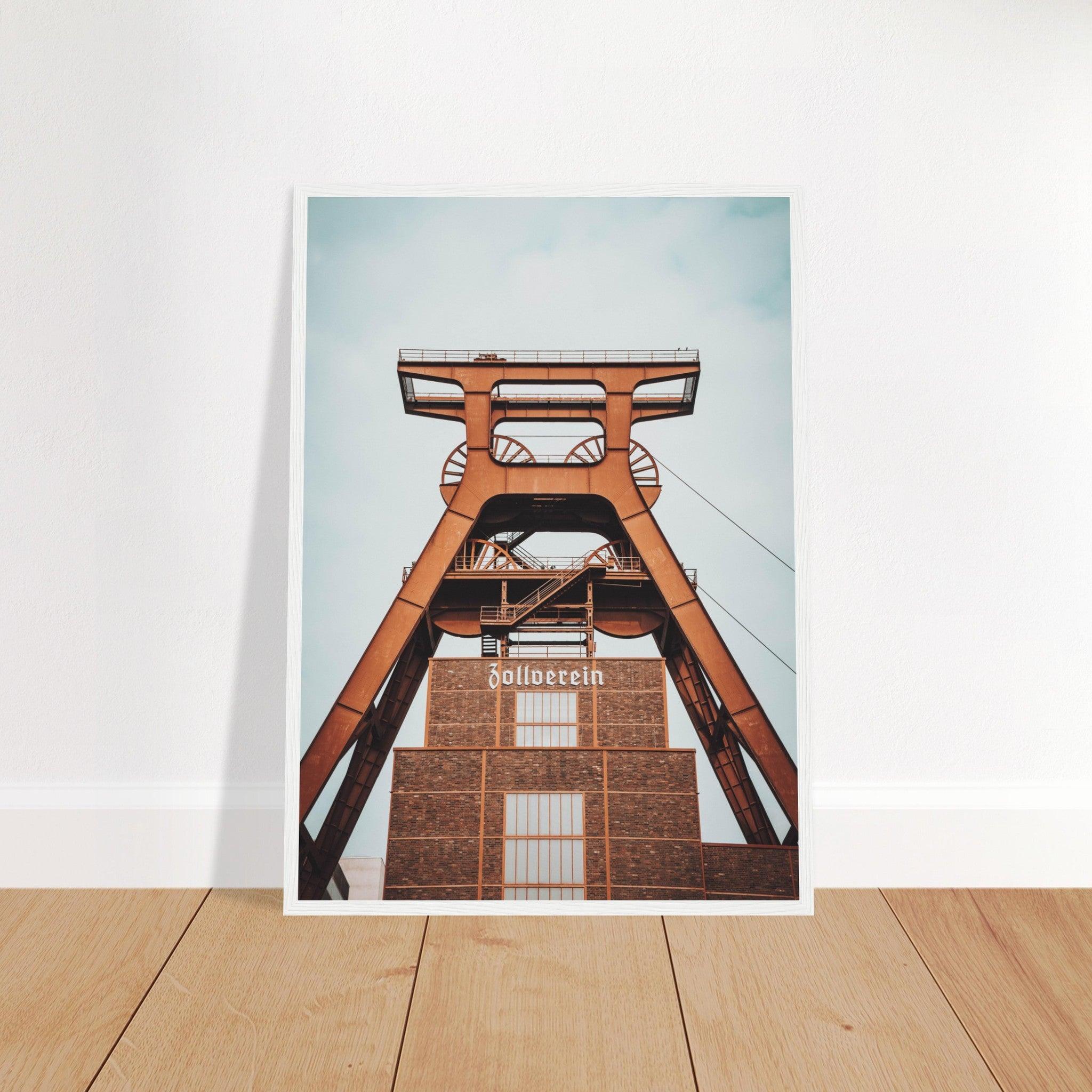 Industriearchitektur-Poster: Zeche Zollverein - Printree.ch Architektur, Ausstellung, Bergbau, Essen, Foto, Fotografie, Industriedenkmal, Industriekultur, Kultur, Museum, Reisen, Ruhrgebiet, UNESCO-Welterbe, unsplash, Zeche Zollverein