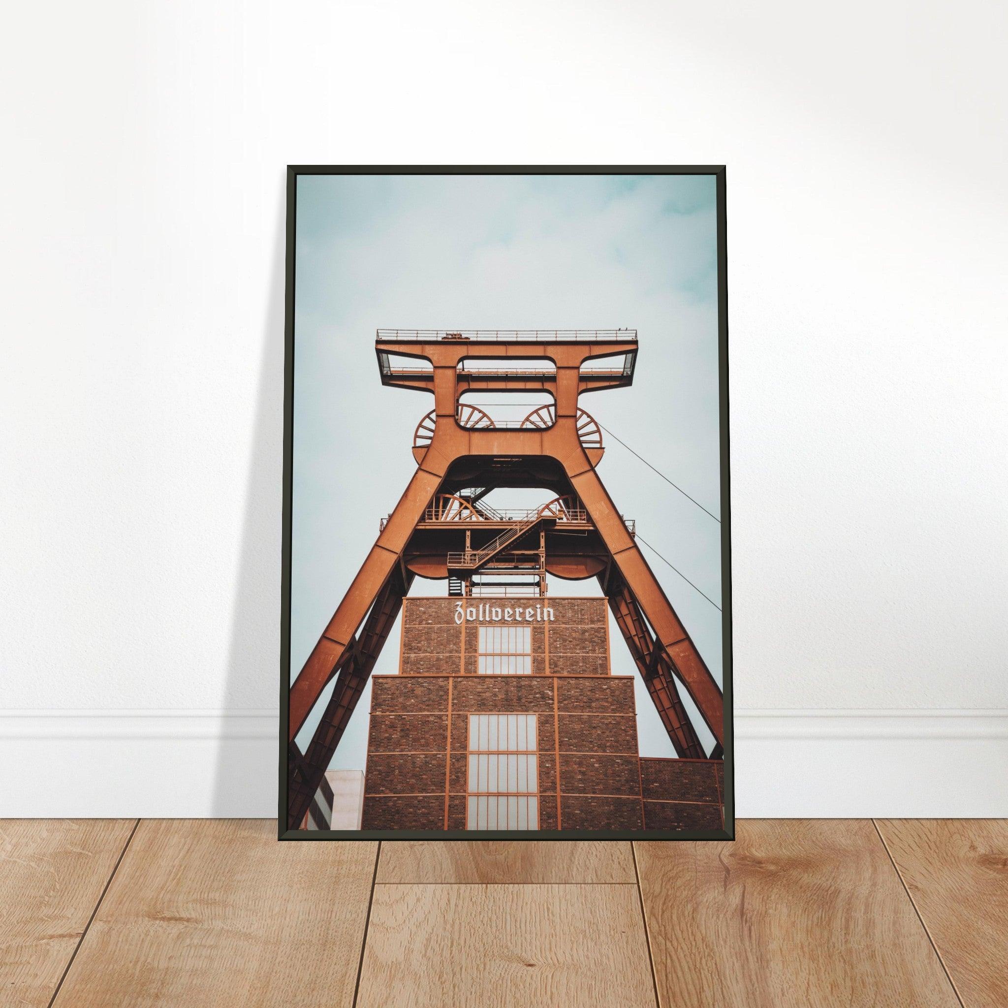 Industriearchitektur-Poster: Zeche Zollverein - Printree.ch Architektur, Ausstellung, Bergbau, Essen, Foto, Fotografie, Industriedenkmal, Industriekultur, Kultur, Museum, Reisen, Ruhrgebiet, UNESCO-Welterbe, unsplash, Zeche Zollverein