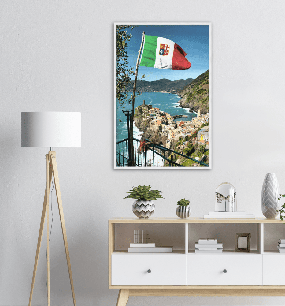 Italia Flagge am Meer - Printree.ch einfachschweizer, exklusiv, Foto, Fotografie, Poster, Reisen