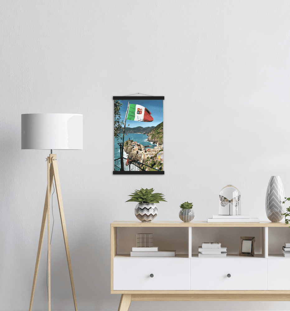Italia Flagge am Meer - Printree.ch einfachschweizer, exklusiv, Foto, Fotografie, Poster, Reisen
