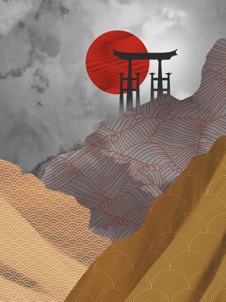 Japanische Schönheit: Traditionelle Poster-Kollektion - Printree.ch Illustration, Japan, Poster