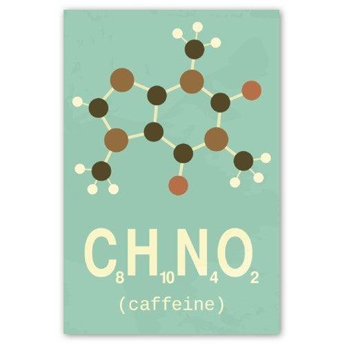 Koffein-Strukturposter - Printree.ch Biochemie, Chemie, Dekor, flach, Formel, Illustration, isoliert, Koffein, Minimalismus, minimalistisch, Struktur, Substanz, Symbol, Verbindung