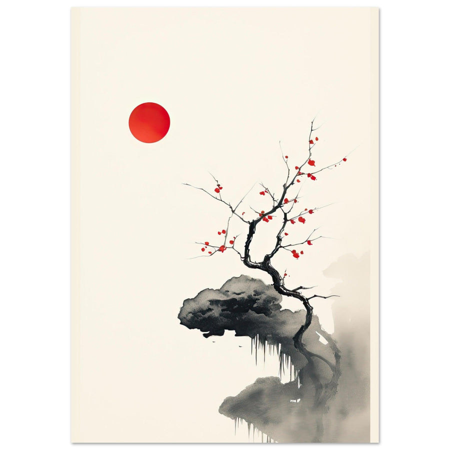 Kontemplation in Rot - Printree.ch Japan, japanische Kultur, Japanische Ästhetik, Kunstvoll, Kunstvolles Portrait