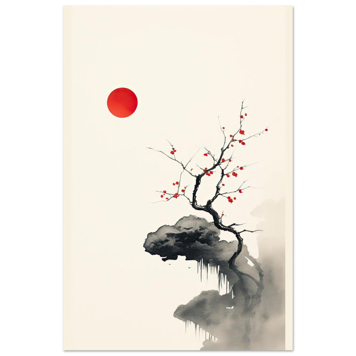 Kontemplation in Rot - Printree.ch Japan, japanische Kultur, Japanische Ästhetik, Kunstvoll, Kunstvolles Portrait