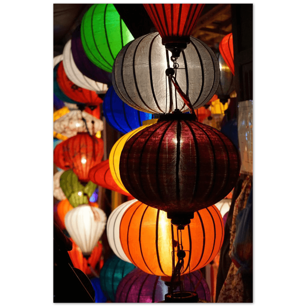 Lampions Vietnam - Printree.ch asiatisch, Asien, bunt, dekoration, einfachschweizer, exklusiv, farbe, Foto, Fotografie, hoi an, kultur, kunst, lampe, lampion, laterne, licht, nacht, papier, Poster, Reisen, schön, tourismus, traditionell, unesco, vietnam, vietnamesisch