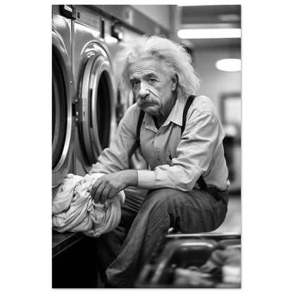 Laundry Day Albert Einstein - Printree.ch AI, Andri Hofmann, berühmt, Poster