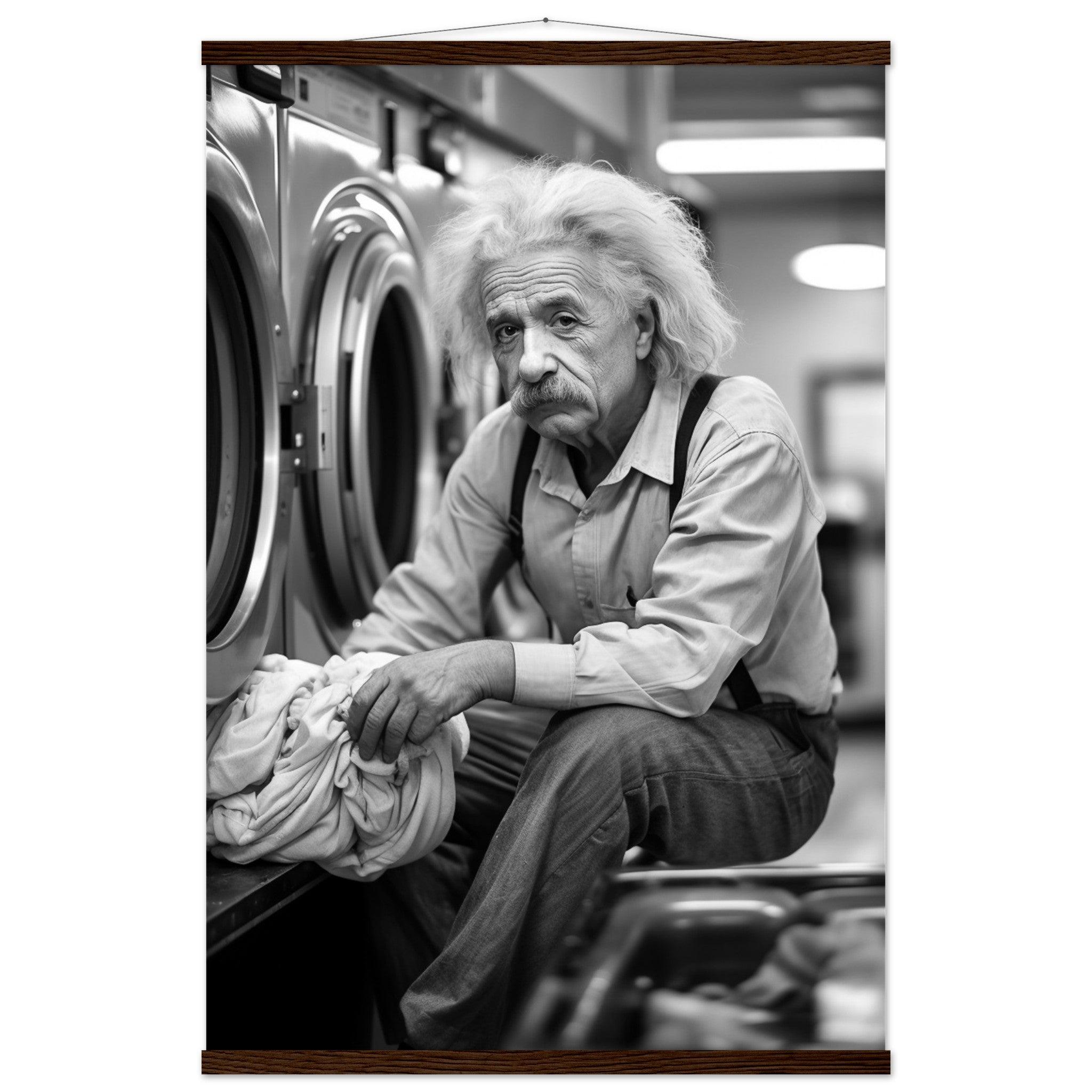 Laundry Day Albert Einstein - Printree.ch AI, Andri Hofmann, berühmt, Poster