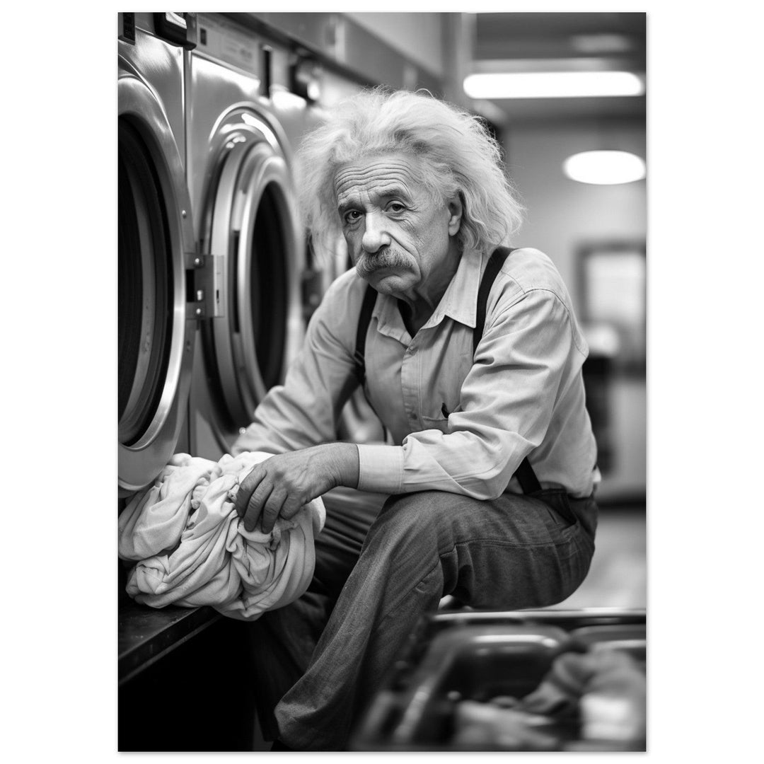 Laundry Day Albert Einstein - Printree.ch AI, Andri Hofmann, berühmt, Poster
