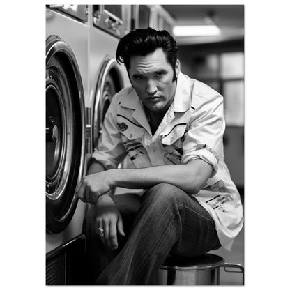 Laundry Day Elvis Presley - Printree.ch AI, Andri Hofmann, Poster, Raumfahrt