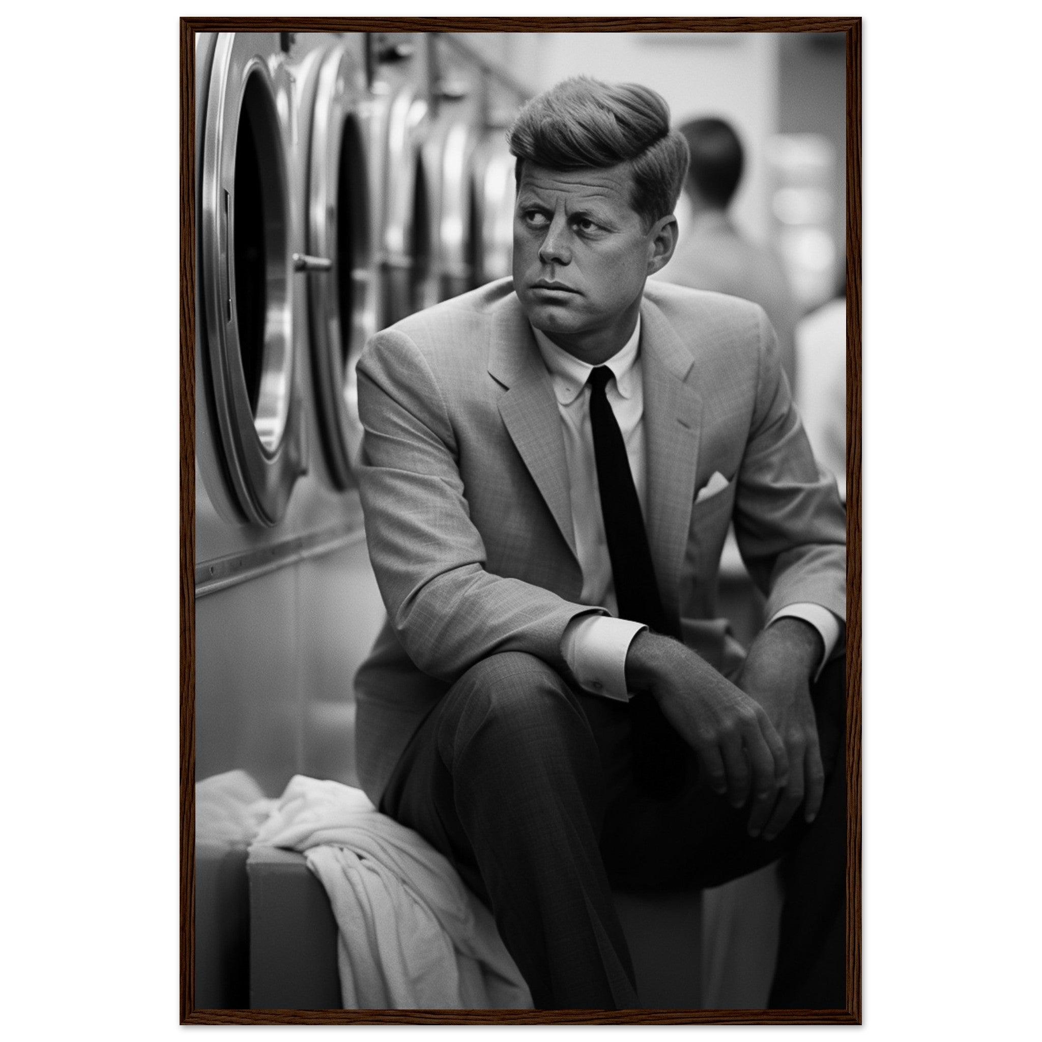 Laundry Day John F Kennedy - Printree.ch AI, Andri Hofmann, Poster, Raumfahrt