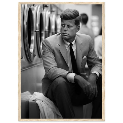 Laundry Day John F Kennedy - Printree.ch AI, Andri Hofmann, Poster, Raumfahrt