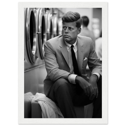 Laundry Day John F Kennedy - Printree.ch AI, Andri Hofmann, Poster, Raumfahrt