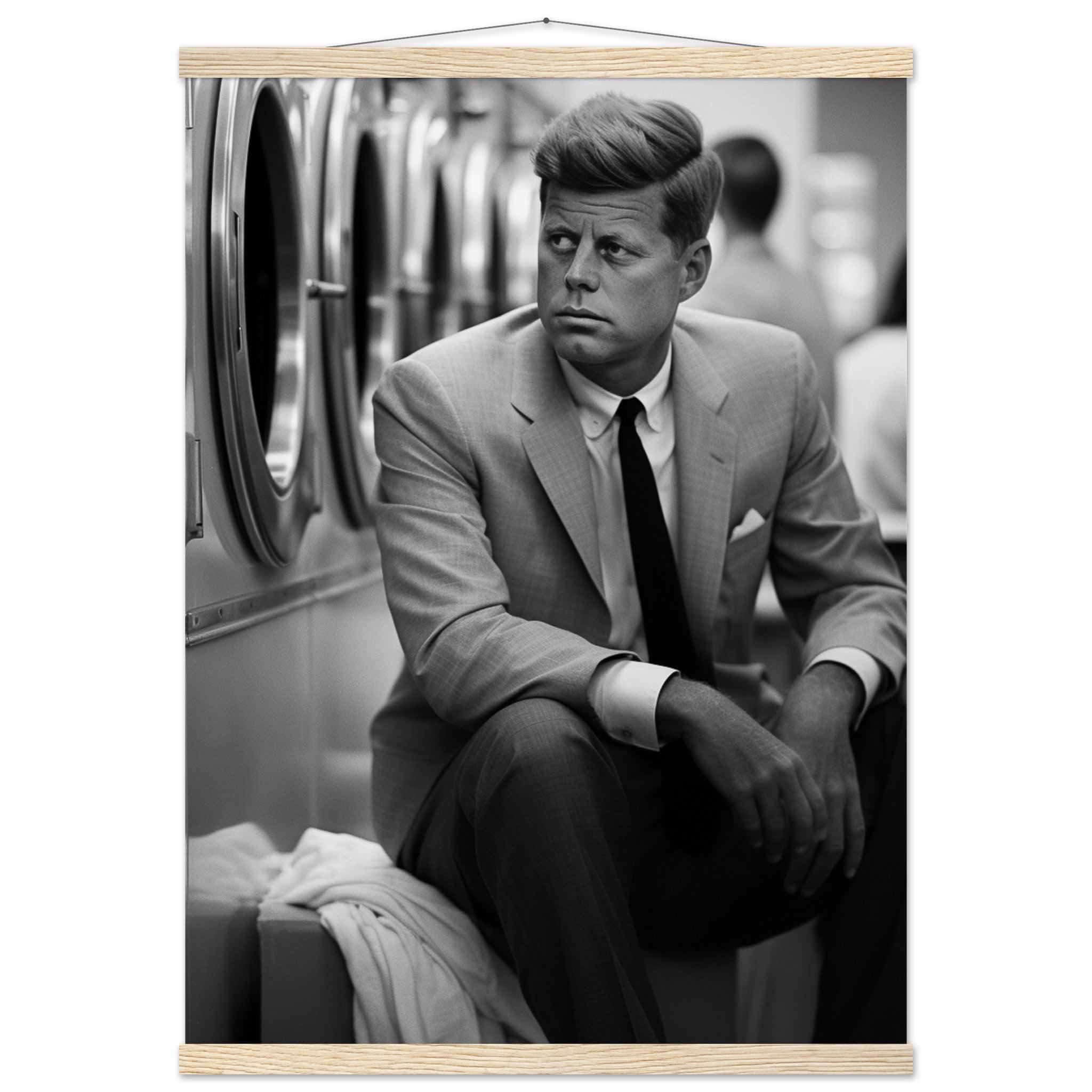 Laundry Day John F Kennedy - Printree.ch AI, Andri Hofmann, Poster, Raumfahrt