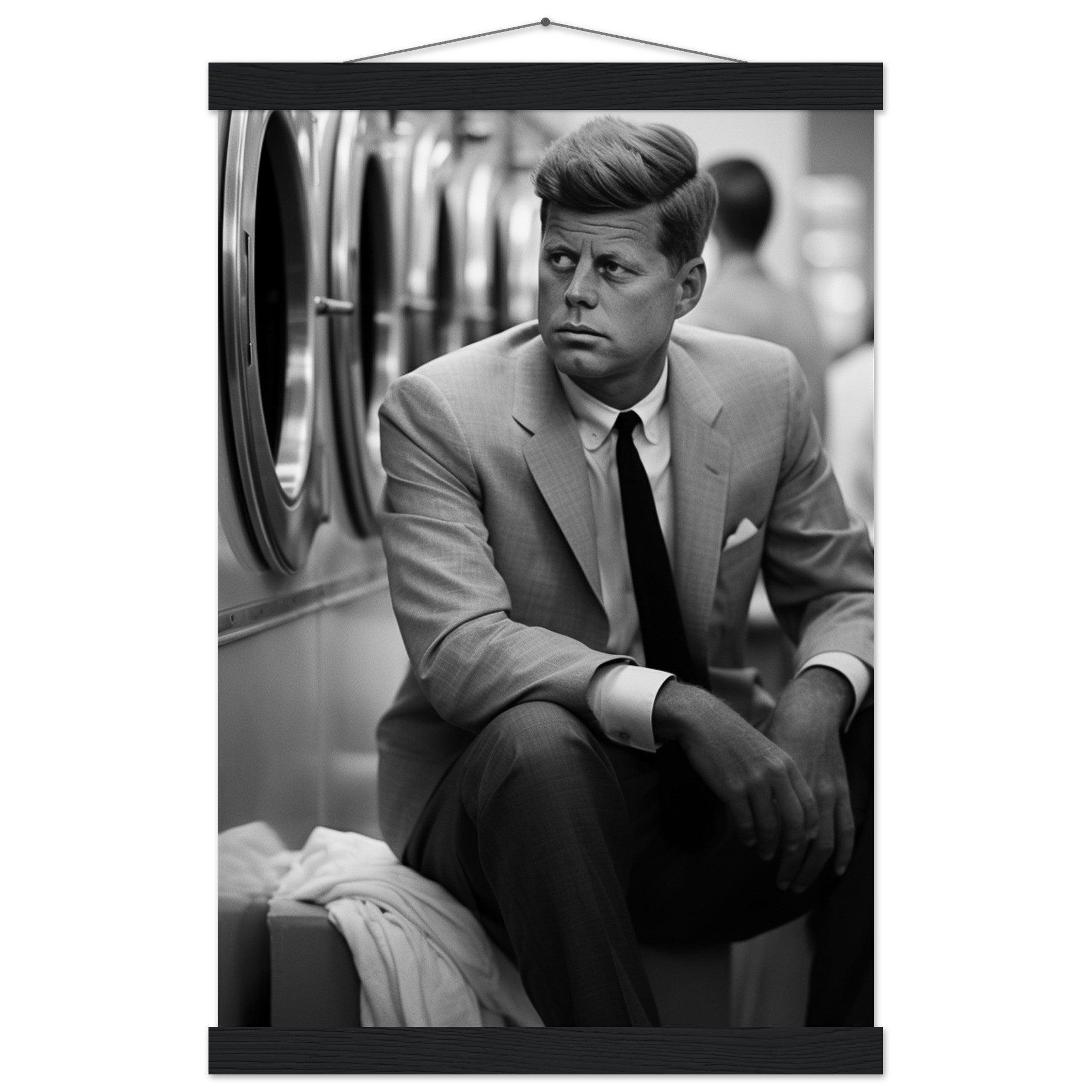 Laundry Day John F Kennedy - Printree.ch AI, Andri Hofmann, Poster, Raumfahrt