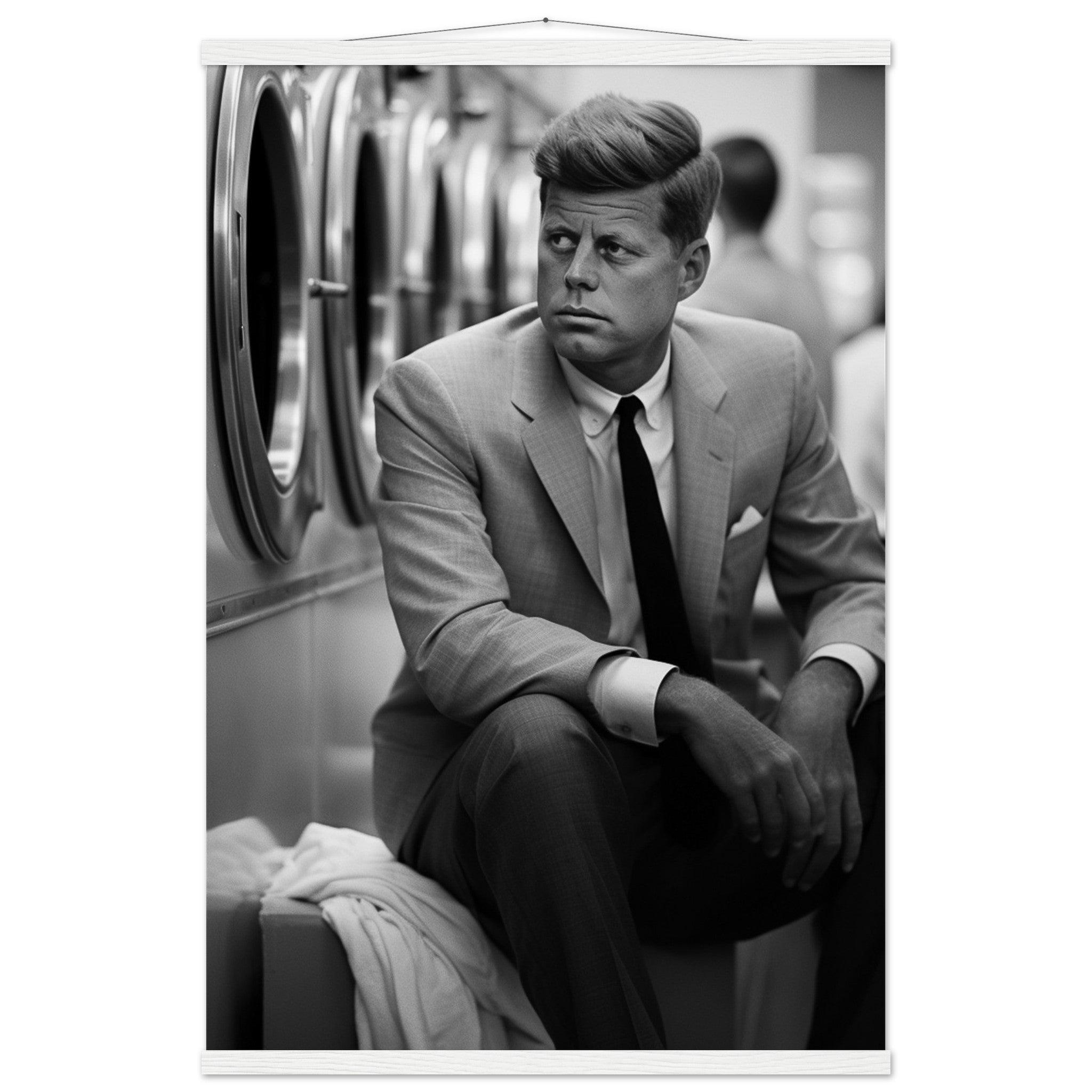 Laundry Day John F Kennedy - Printree.ch AI, Andri Hofmann, Poster, Raumfahrt