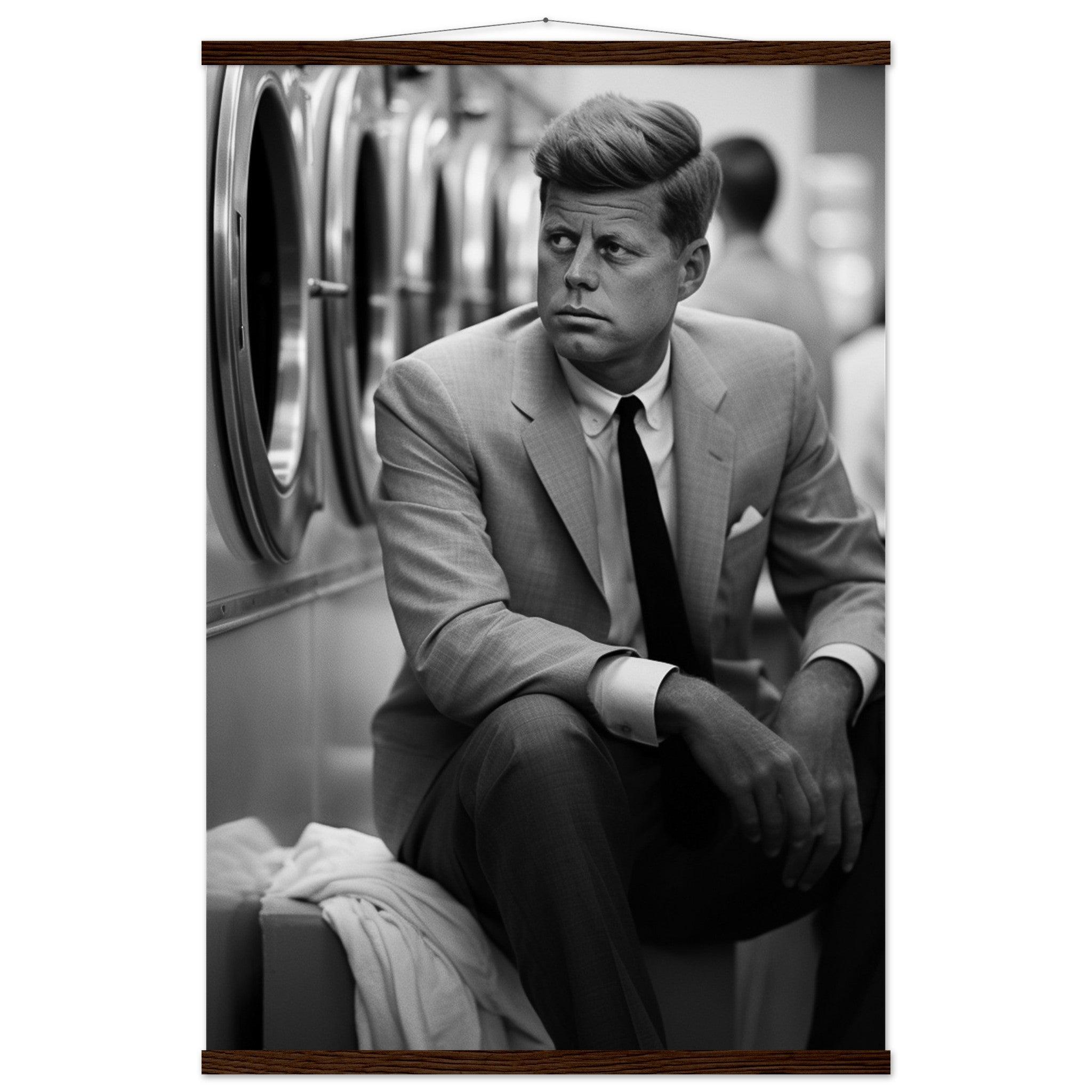 Laundry Day John F Kennedy - Printree.ch AI, Andri Hofmann, Poster, Raumfahrt