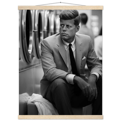 Laundry Day John F Kennedy - Printree.ch AI, Andri Hofmann, Poster, Raumfahrt