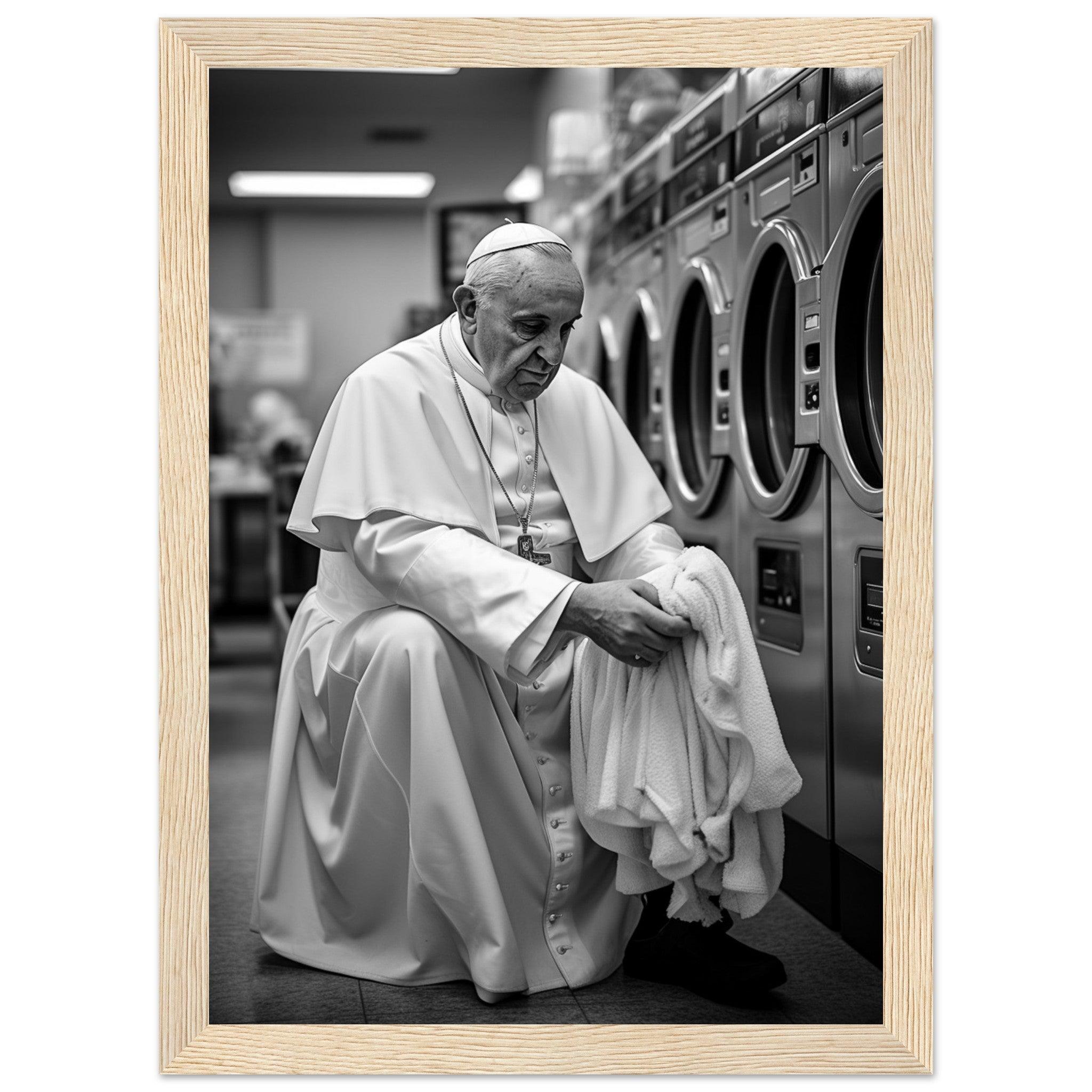 Laundry Day Pope Franziskus - Printree.ch AI, Andri Hofmann, Poster, Raumfahrt