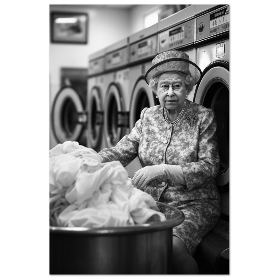 Laundry Day Queen Elizabeth II - Printree.ch AI, Andri Hofmann, Poster, Raumfahrt