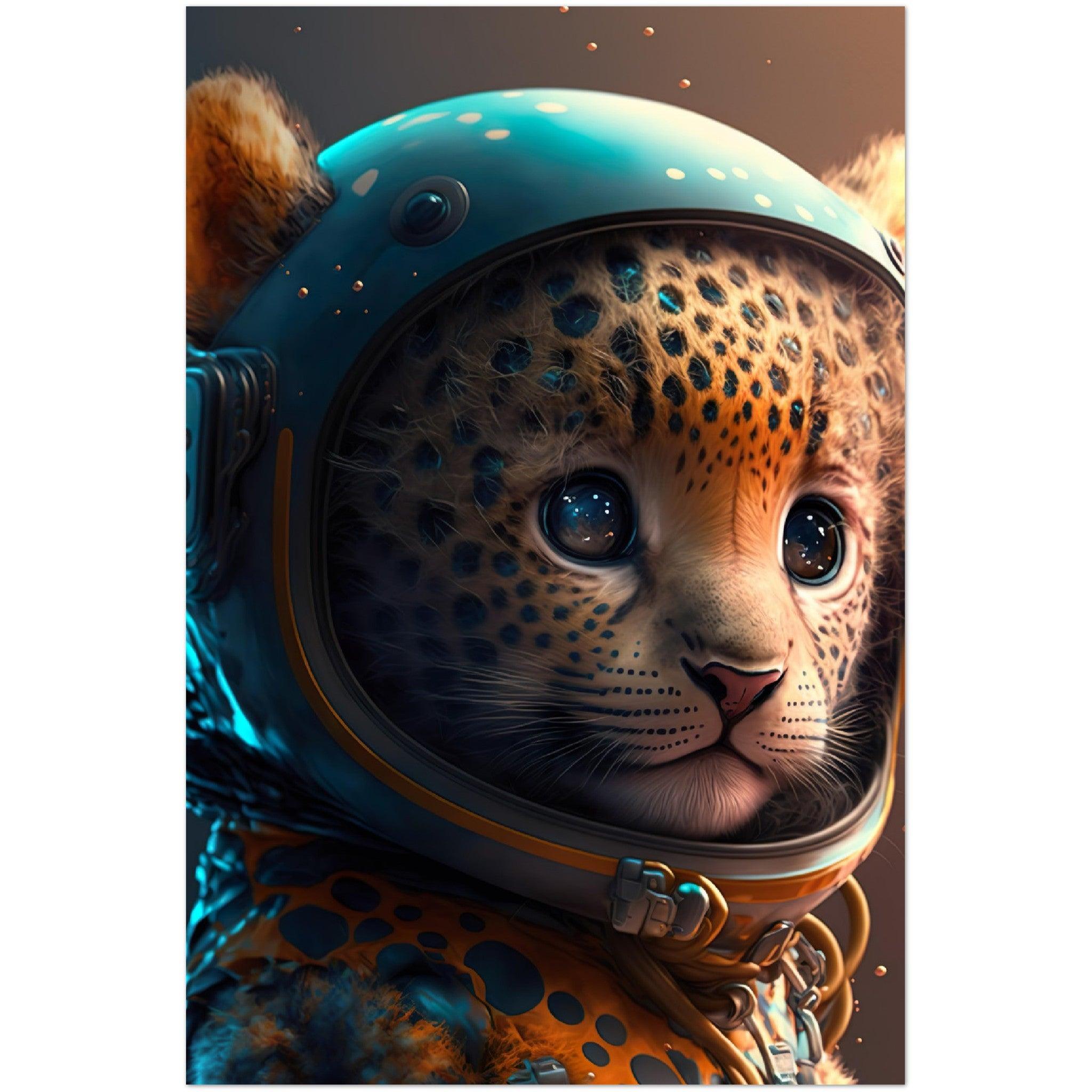 Leopard Baby Astronaut Portrait