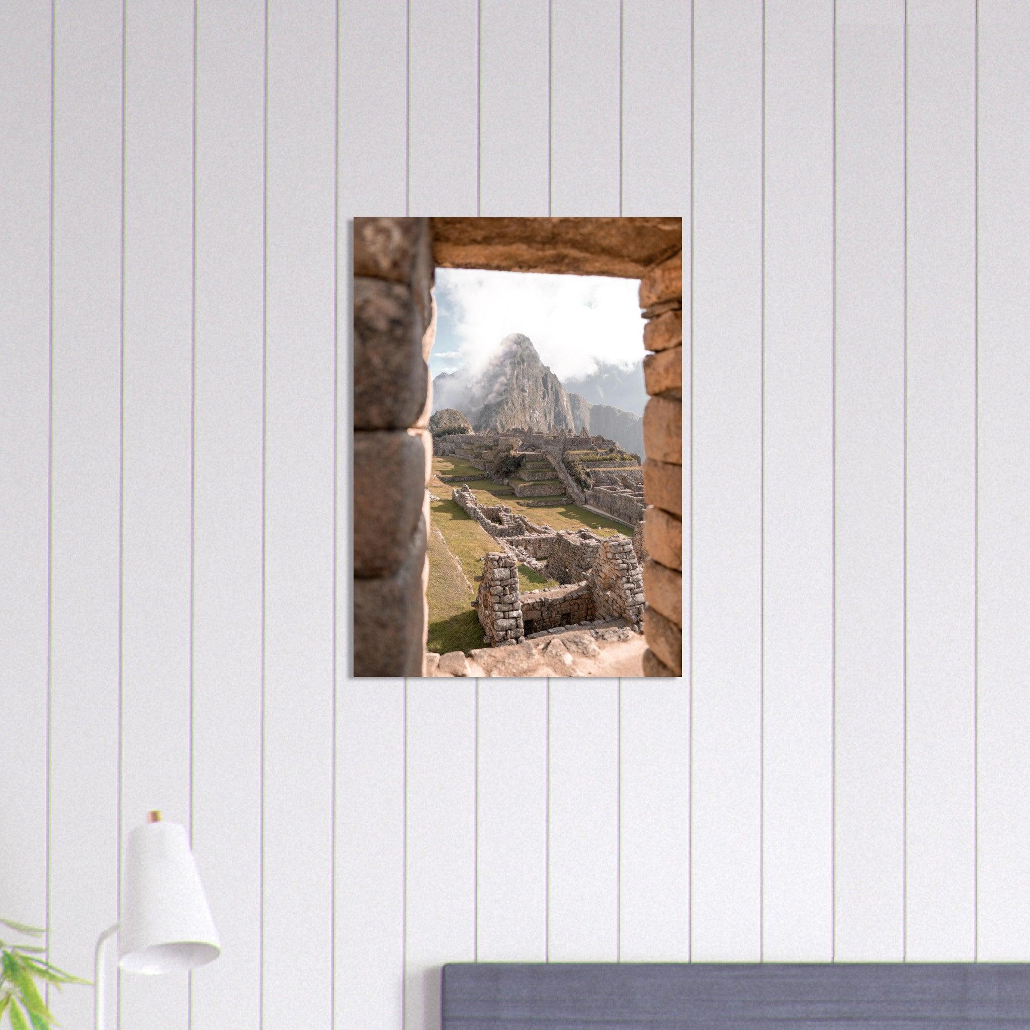 Machu Picchu Poster - Printree.ch Anden, Archäologie, Berglandschaft, Foto, Fotografie, Inka, Kultur, Machu Picchu, Peru, Reisen, Ruinen, Sehenswürdigkeit, unsplash, Wanderung, Weltwunder