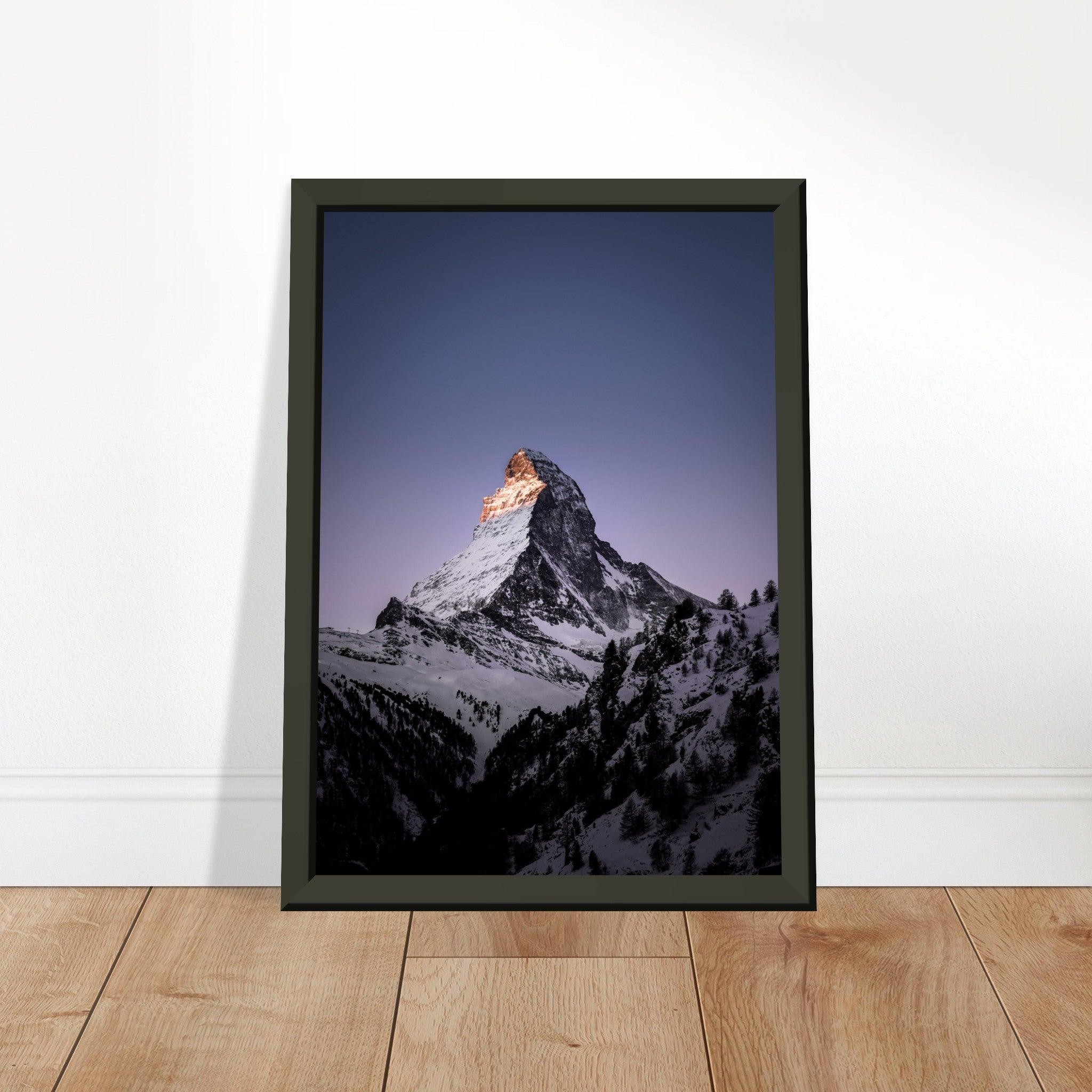 Matterhorn-Foto-Poster - Printree.ch Alpen, Berge, Berglandschaft, Foto, Fotografie, Gipfel, Matterhorn, Natur, Panorama, Schnee, Schweiz, unsplash, Winterlandschaft