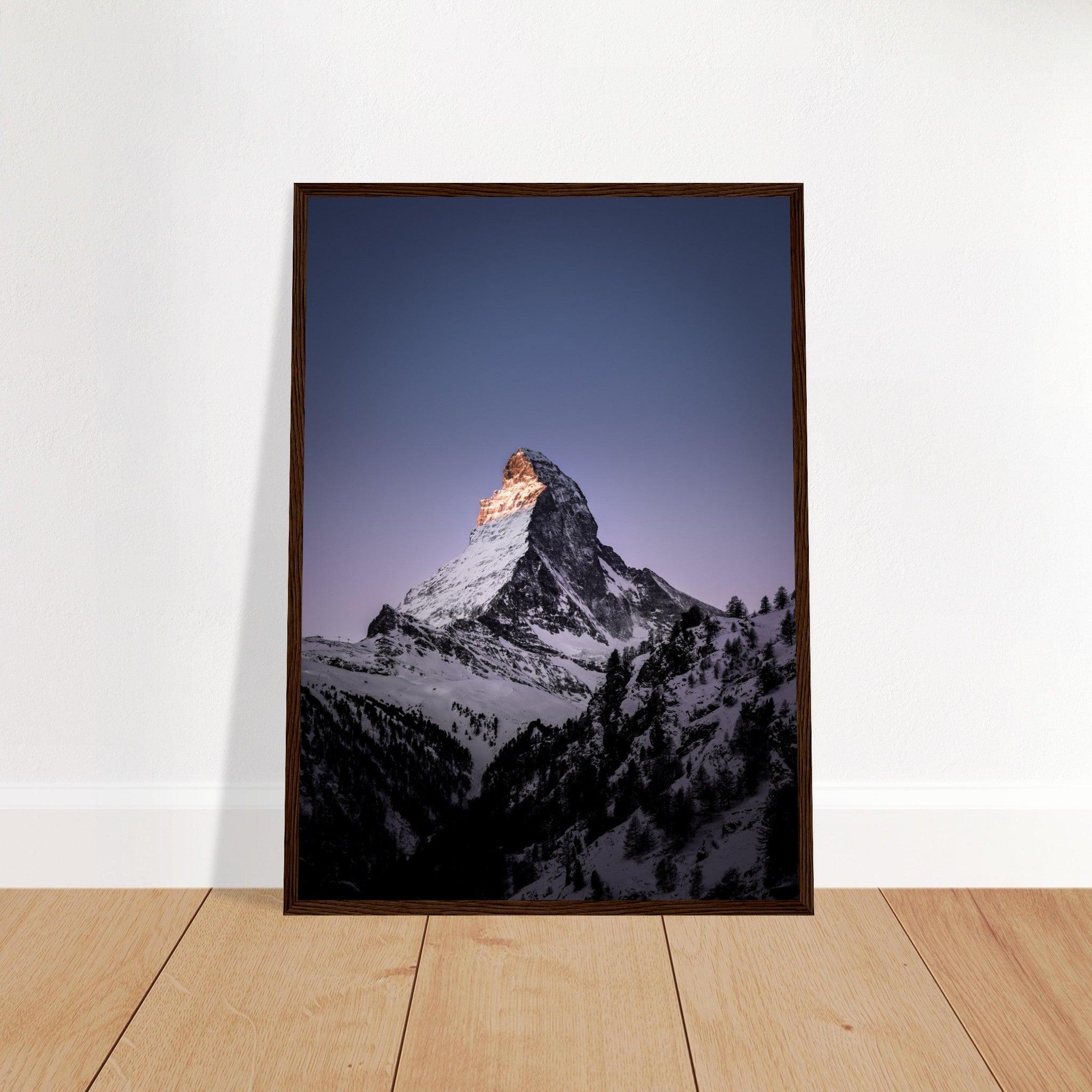 Matterhorn-Foto-Poster - Printree.ch Alpen, Berge, Berglandschaft, Foto, Fotografie, Gipfel, Matterhorn, Natur, Panorama, Schnee, Schweiz, unsplash, Winterlandschaft