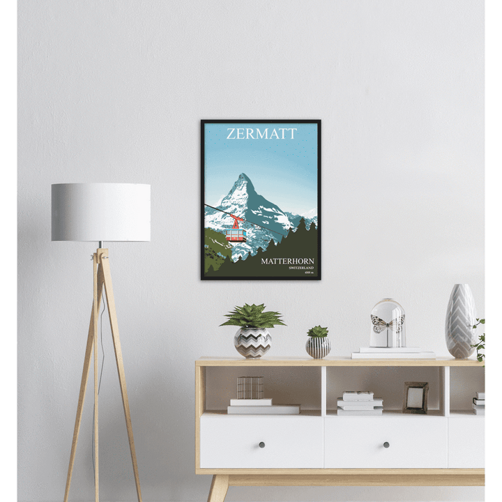 Matterhorn, Schweizer Alpen - Printree.ch Minimal, Poster