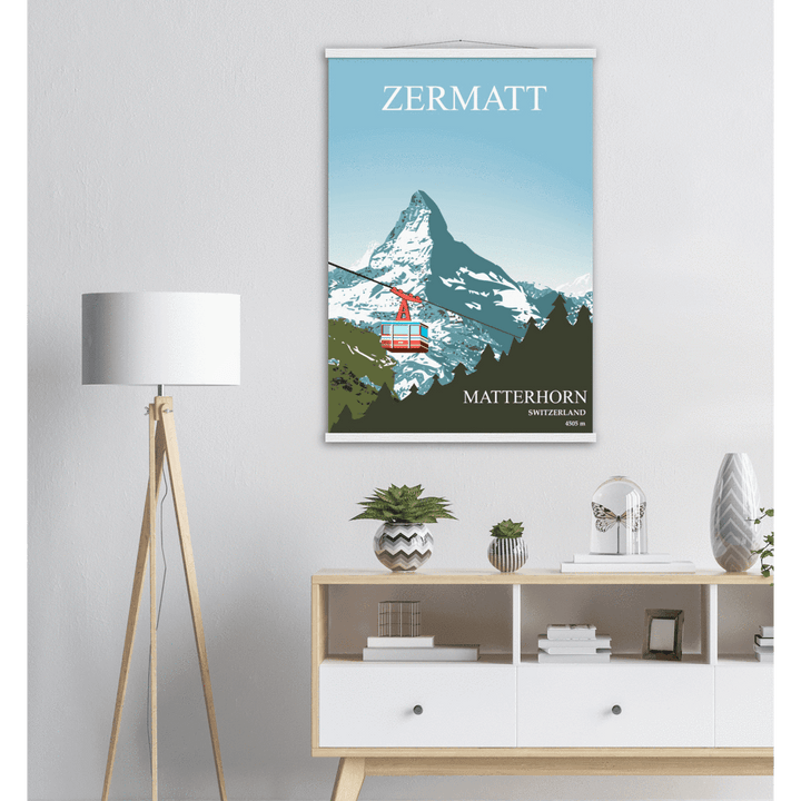 Matterhorn, Schweizer Alpen - Printree.ch Minimal, Poster