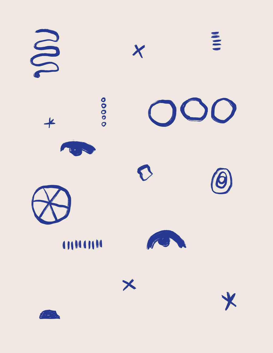 Minimalistische Motive in Blau - Printree.ch Poster