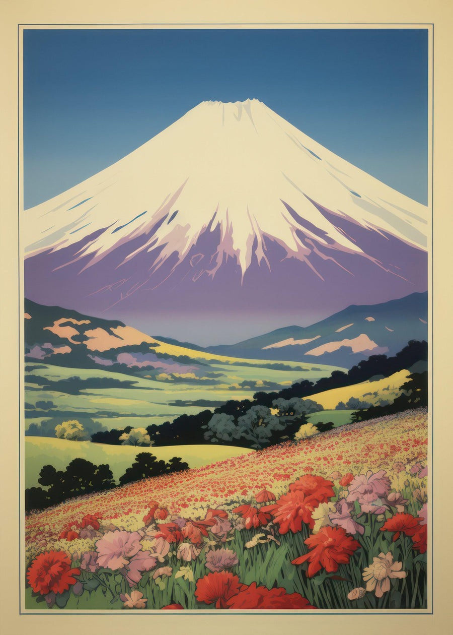 Morgenlicht am Fuji - Majestätische Schönheit für Ihr Zuhause - Printree.ch Illustration, Poster