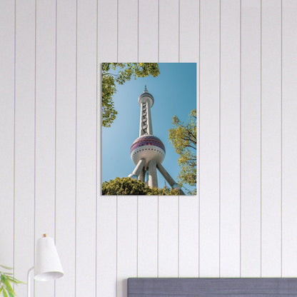 Oriental Pearl Tower - Printree.ch Architektur, Aussichtsplattform, China, Fernsehturm, futuristisch, Kopenhagen, Kultur, moderne Architektur, Oriental Pearl Tower, Shanghai, Skyline, Stadt, Stadtbild, Touristenattraktion, unsplash, Wahrzeichen