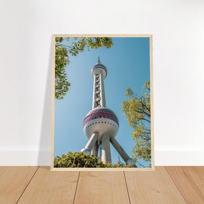 Oriental Pearl Tower - Printree.ch Architektur, Aussichtsplattform, China, Fernsehturm, futuristisch, Kopenhagen, Kultur, moderne Architektur, Oriental Pearl Tower, Shanghai, Skyline, Stadt, Stadtbild, Touristenattraktion, unsplash, Wahrzeichen