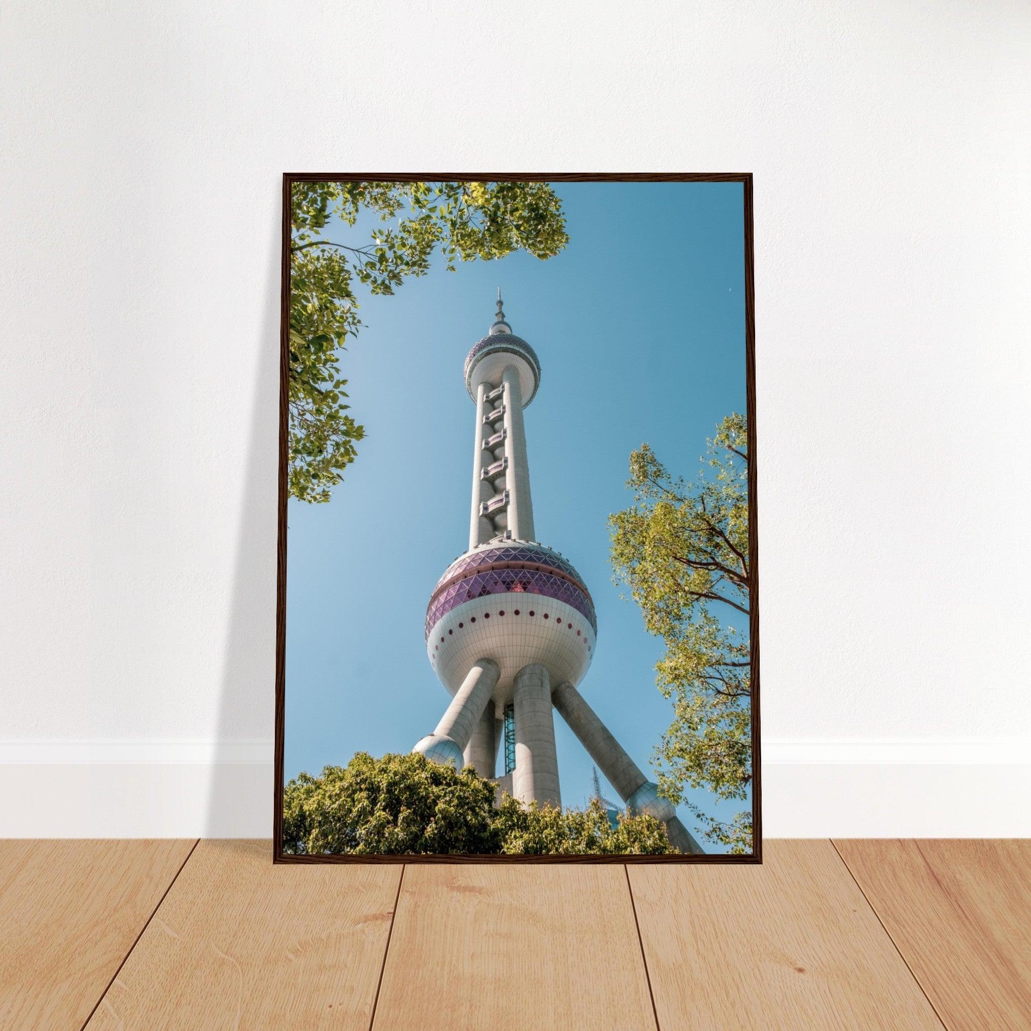 Oriental Pearl Tower - Printree.ch Architektur, Aussichtsplattform, China, Fernsehturm, futuristisch, Kopenhagen, Kultur, moderne Architektur, Oriental Pearl Tower, Shanghai, Skyline, Stadt, Stadtbild, Touristenattraktion, unsplash, Wahrzeichen