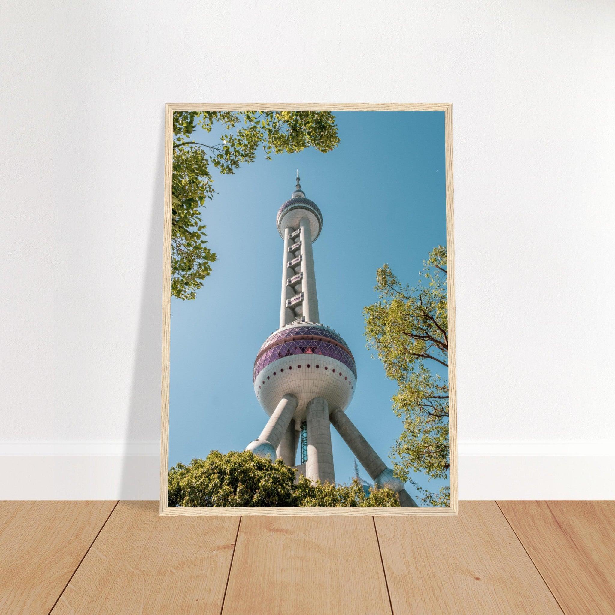 Oriental Pearl Tower - Printree.ch Architektur, Aussichtsplattform, China, Fernsehturm, futuristisch, Kopenhagen, Kultur, moderne Architektur, Oriental Pearl Tower, Shanghai, Skyline, Stadt, Stadtbild, Touristenattraktion, unsplash, Wahrzeichen